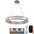 Dimmbarer LED-Kristallkronleuchter an einer Aufhängung LED/50W/230V 3000-6500K glänzendes Chrom + Fernbedienung
