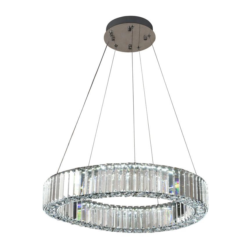 Dimmbarer LED-Kristallkronleuchter an einer Aufhängung LED/40W/230V 3000-6500K glänzendes Chrom + Fernbedienung