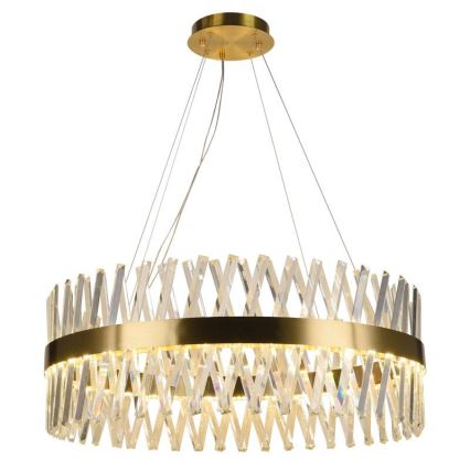 Dimmbarer LED-Kristallkronleuchter an Schnur LED/110W/230V 3000-6500K golden + Fernbedienung