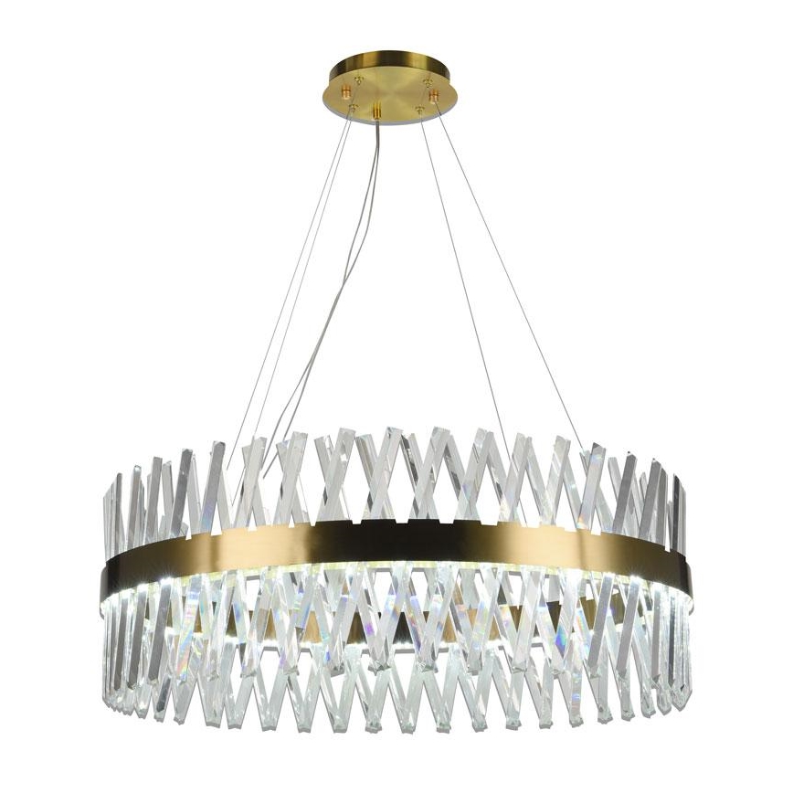 Dimmbarer LED-Kristallkronleuchter an Schnur LED/110W/230V 3000-6500K golden + Fernbedienung