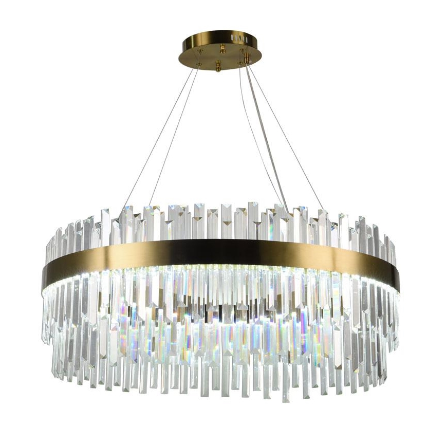 Dimmbarer LED-Kristallkronleuchter an Schnur LED/110W/230V 3000-6500K golden + Fernbedienung