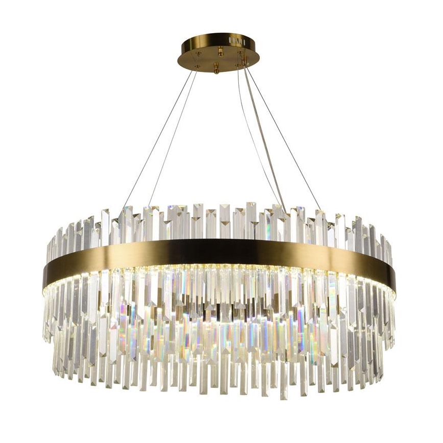 Dimmbarer LED-Kristallkronleuchter an Schnur LED/110W/230V 3000-6500K golden + Fernbedienung