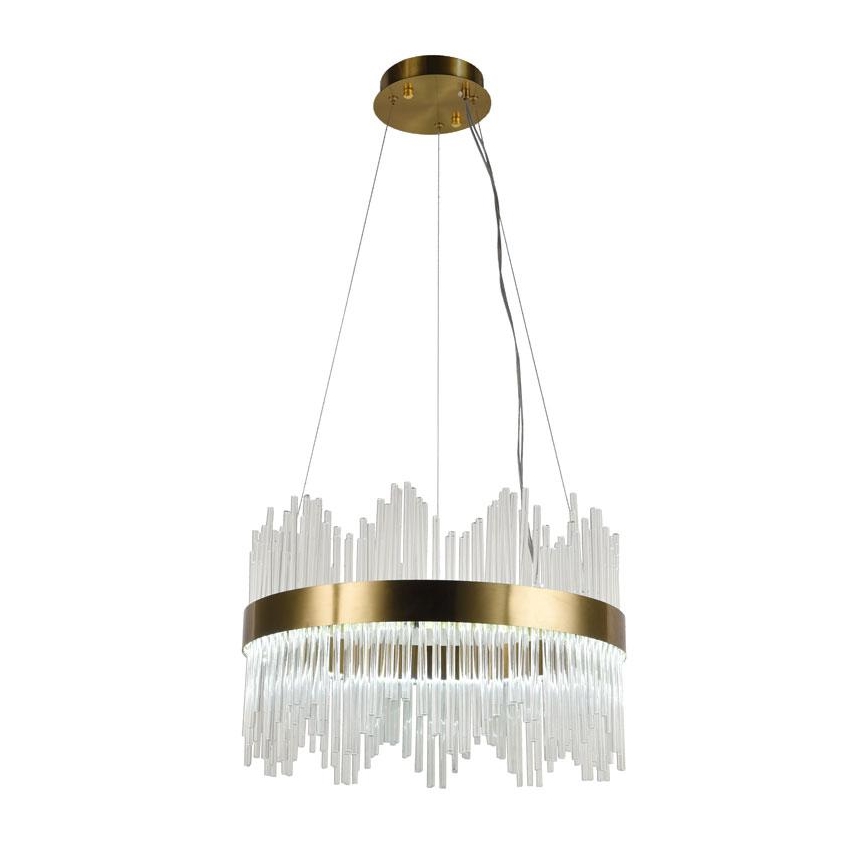 Dimmbarer LED-Kristallkronleuchter an Schnur LED/70W/230V 3000-6500K golden + Fernbedienung
