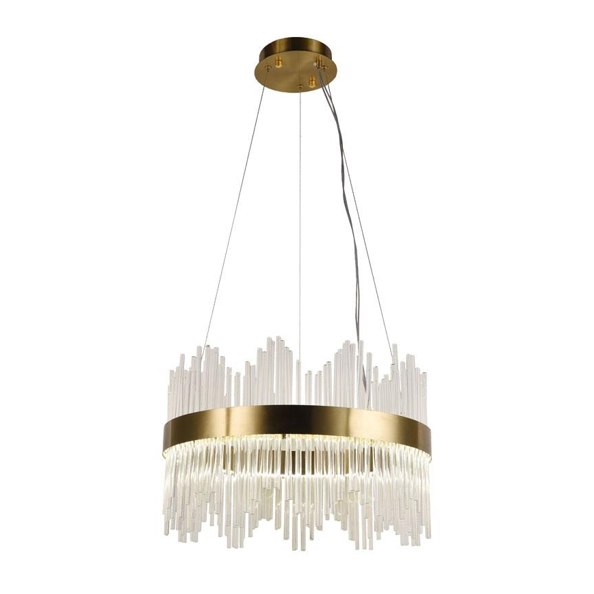 Dimmbarer LED-Kristallkronleuchter an Schnur LED/70W/230V 3000-6500K golden + Fernbedienung