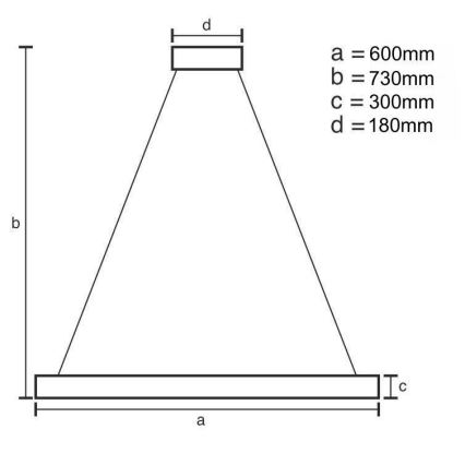 Dimmbarer LED-Kristallkronleuchter an Stange LED/80W/230V 3000-6500K golden + Fernbedienung