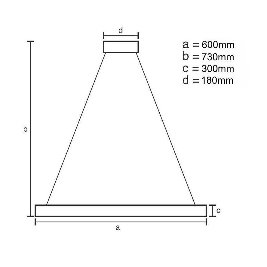 Dimmbarer LED-Kristallkronleuchter an Stange LED/80W/230V 3000-6500K golden + Fernbedienung