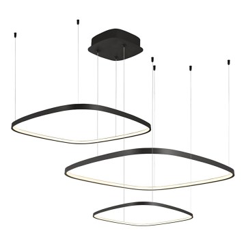 Dimmbarer LED-Pendelleuchter an Seil LORENZO LED/70W/230V 3000/4000/6000K schwarz + Fernbedienung