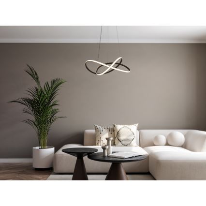 LED-dimmbare Pendelleuchte an Kabel LED/85W/230V 3000-6500K Ø 60 cm + Fernbedienung