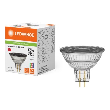Dimmbarer LED-Reflektor MR16 GU5,3/3,4W/12V 4000K 36° CRI 90 - Ledvance