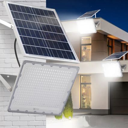 Dimmbarer LED-Solarstrahler LED/100W/3,2V 5000K 10500 mAh IP65 schwarz + Fernbedienung