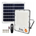 Dimmbarer LED-Solarstrahler LED/150W/3,2V 5000K 15000 mAh IP65 schwarz + Fernbedienung