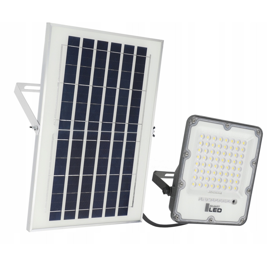 Dimmbarer LED-Solarscheinwerfer LED/50W/3,2V 5000K 6000 mAh IP65 schwarz + Fernbedienung