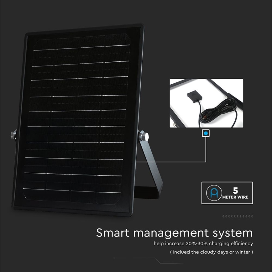 Dimmbarer LED-Solarstrahler mit Sensor LED/10W/3,7V 4000/6000K IP65 + Fernbedienung