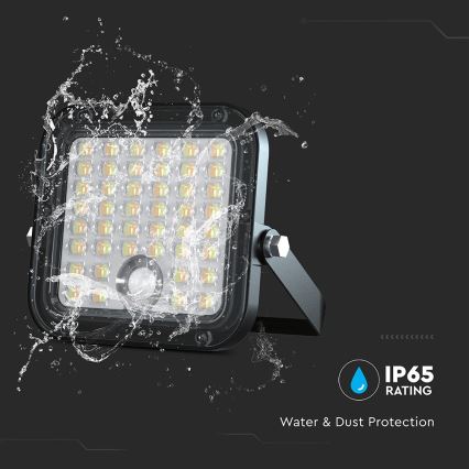 Dimmbarer LED-Solarstrahler mit Sensor LED/10W/3,7V 4000/6000K IP65 + Fernbedienung