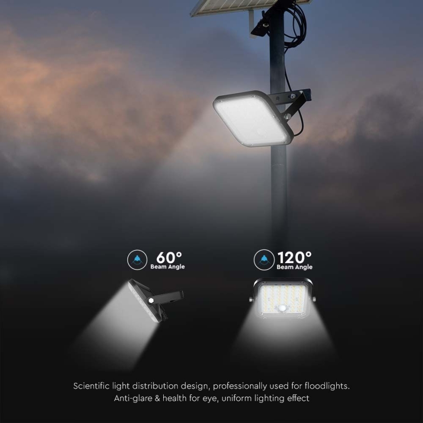 Dimmbarer LED-Solarstrahler mit Sensor LED/10W/3,7V 4000/6000K IP65 + Fernbedienung