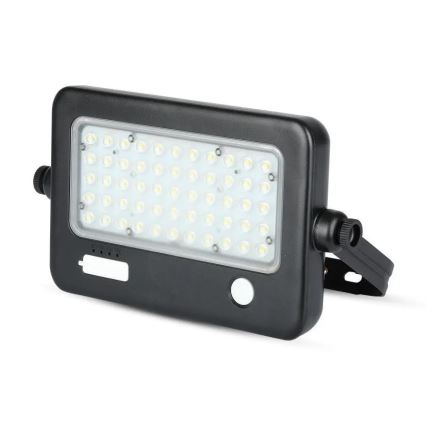 Dimmbarer LED-Solarstrahler mit Sensor LED/10W/3,7V 4000K IP65 7200 mAh + USB-Anschluss