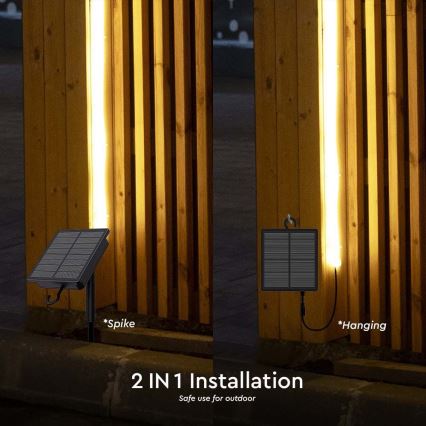 Dimmbarer LED-Solarstreifen LED/1,2W/3,7V 3000K IP67 5m + Fernbedienung