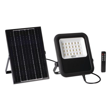Dimmbarer LED-Strahler mit Solarpanel und Dämmerungssensor LED/10W/10000 mAh 3,2V IP65 + Fernbedienung