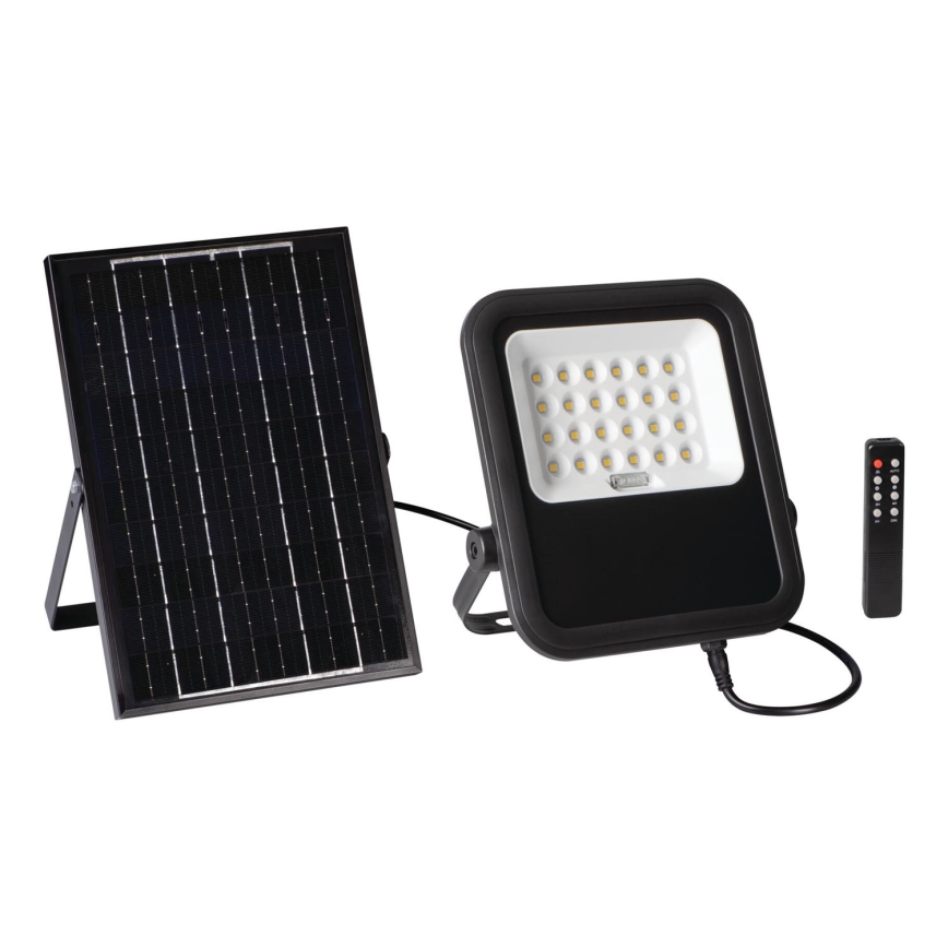 Dimmbarer LED-Strahler mit Solarpanel und Dämmerungssensor LED/10W/10000 mAh 3,2V IP65 + Fernbedienung