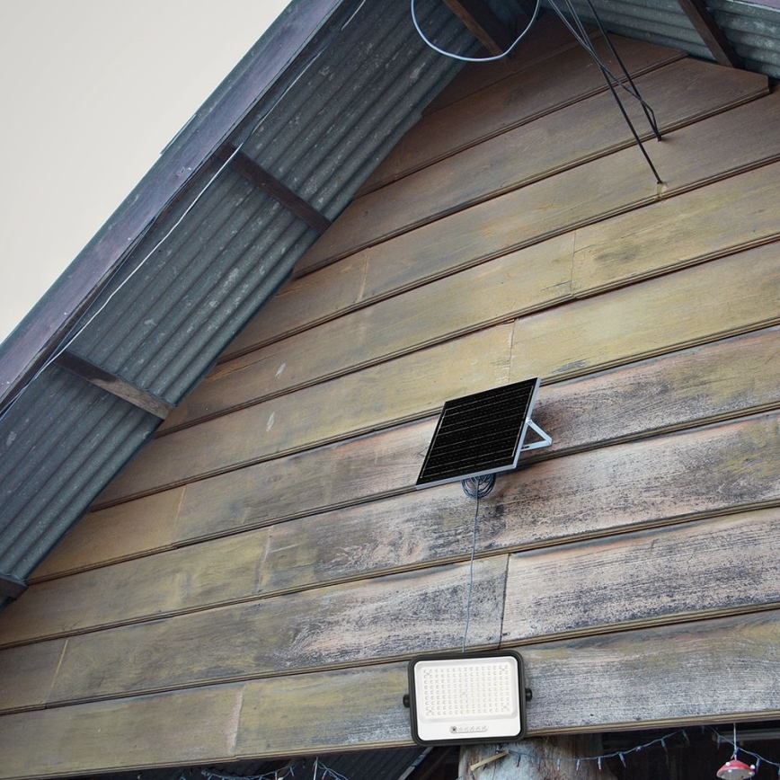 Dimmbarer LED-Solar-Flutlichtstrahler LED/300W/3,2V 2000-8000K IP65 15000 mAh schwarz + Fernbedienung