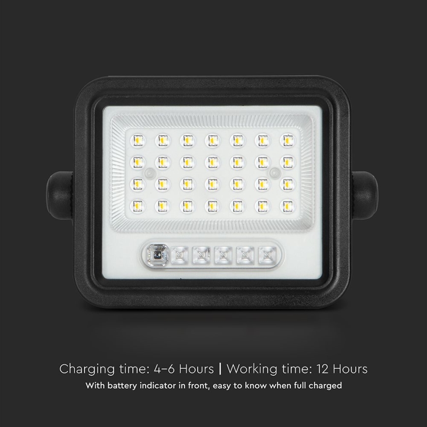 Dimmbarer LED-Solarreflektor LED/50W/3,2V 2000-8000K IP65 3800 mAh schwarz + Fernbedienung