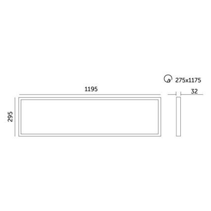 Dimmbares LED-Einbaupanel CAPRI LED/25/36/40W/230V 3000/4000/5700K IP44 30x120 cm