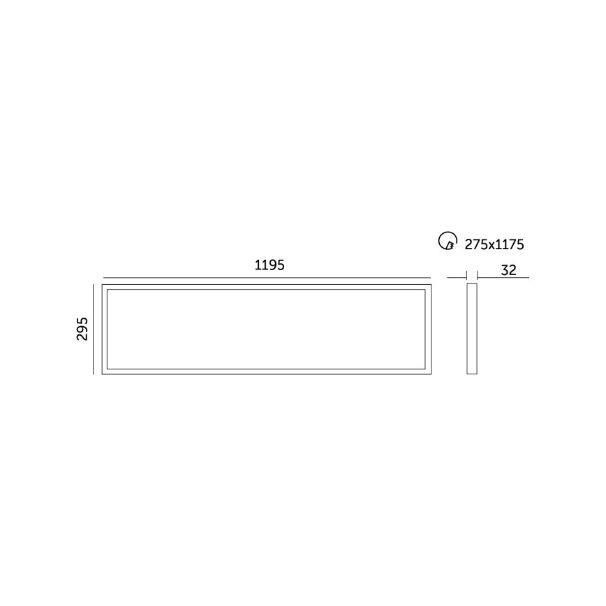 Dimmbares LED-Einbaupanel CAPRI LED/25/36/40W/230V 3000/4000/5700K IP44 30x120 cm