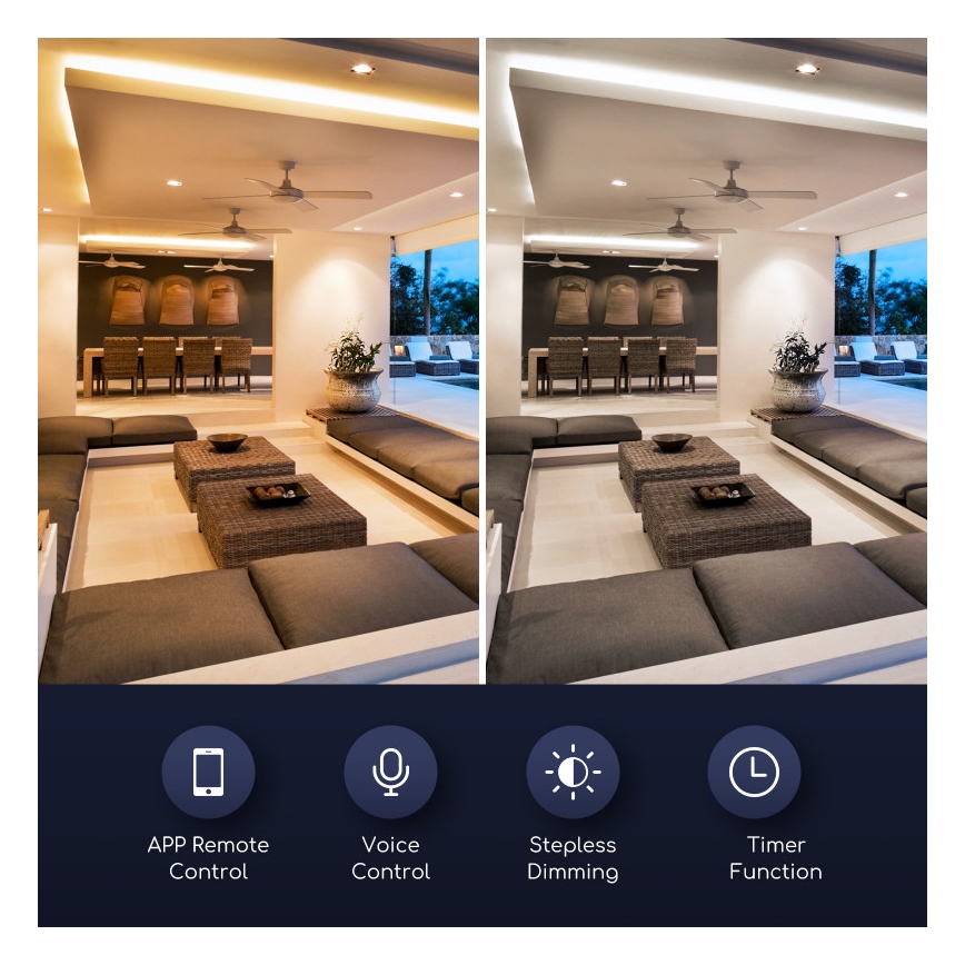 Dimmbares LED-Leuchtmittel GU10/7W/230V 3000-6500K Wi-Fi - Aigostar