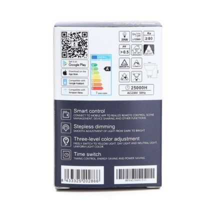 Dimmbares LED-Leuchtmittel GU10/7W/230V 3000-6500K Wi-Fi - Aigostar
