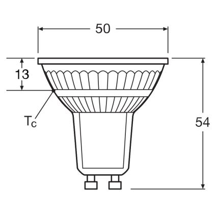 Dimmbares LED-Leuchtmittel PAR16 GU10/4,7W/230V 4000K 36° CRI 90 - Osram