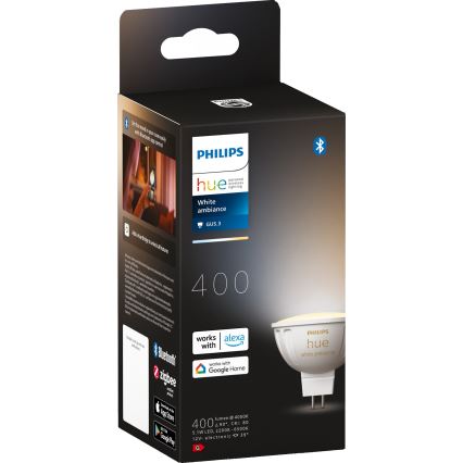 Dimmbares LED-Leuchtmittel Philips Hue White Ambiance GU5,3/MR16/5,1W/12V 2200-6500K