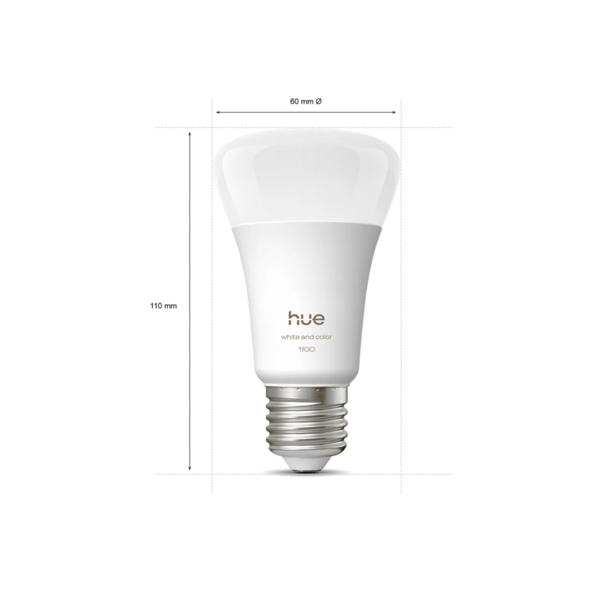 Dimmbares LED-Leuchtmittel Philips Hue WHITE AND COLOR AMBIANCE E27/8,1W/230V 1000-20000K