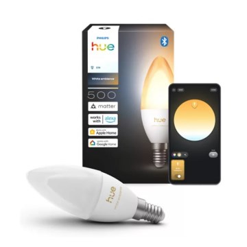 Dimmbares LED-Leuchtmittel Philips Hue White Ambiance B39 E14/3,7W/230V 1000-20000K