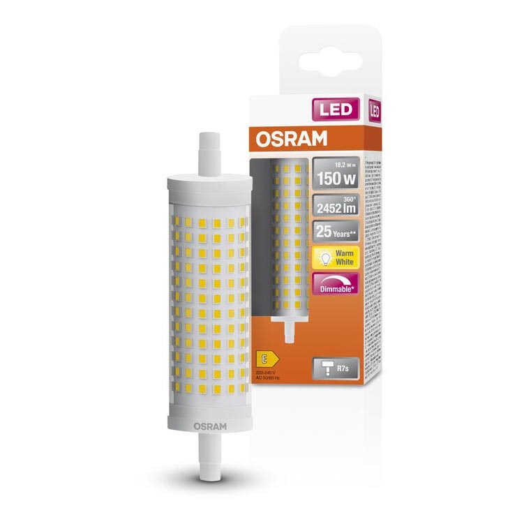 Dimmbares LED-Leuchtmittel R7s/18,2W/230V 2700K 118 mm - Osram