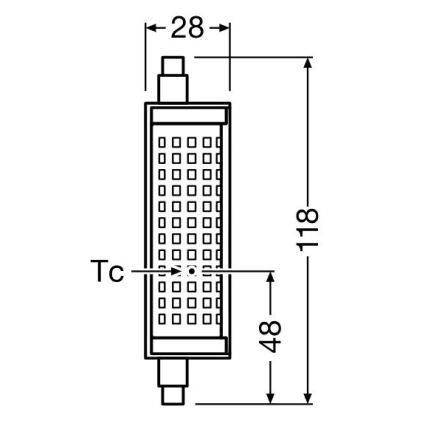 Dimmbares LED-Leuchtmittel R7s/18,2W/230V 2700K 118 mm - Osram