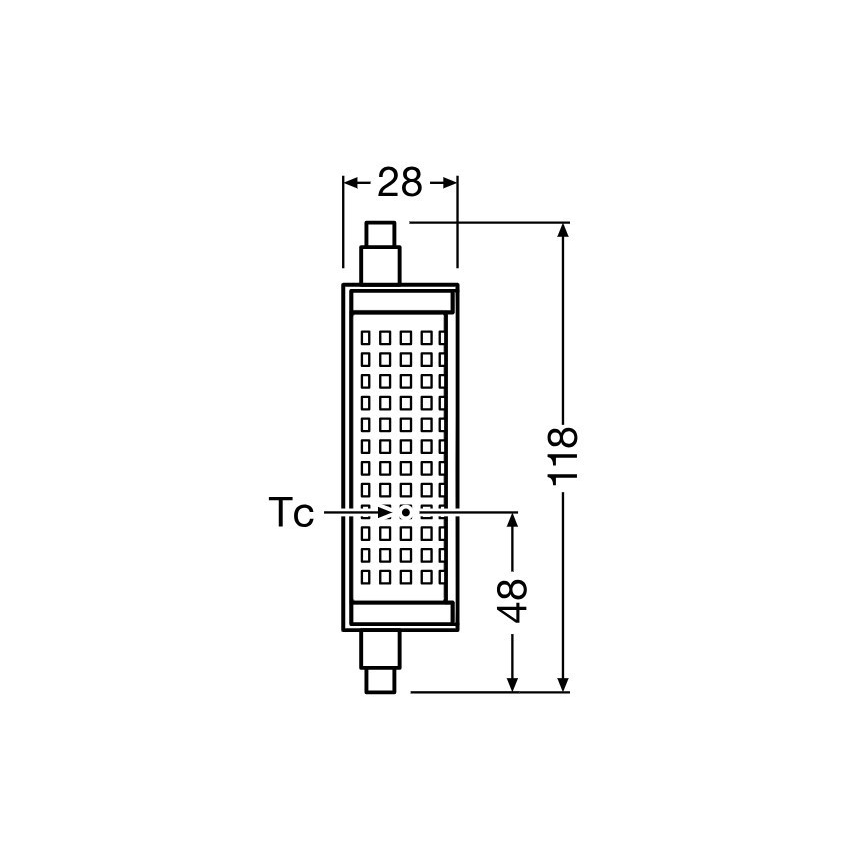 Dimmbares LED-Leuchtmittel R7s/18,2W/230V 2700K 118 mm - Osram