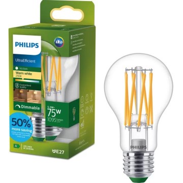 Dimmbares LED-Leuchtmittel ULTRAEFFIZIENT VINTAGE Philips A60 E27/5,2W/230V 2700K