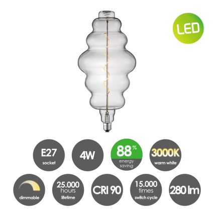 Dimmbares LED-Leuchtmittel VINTAGE EDISON E27/4W/230V 3000K CRI 90