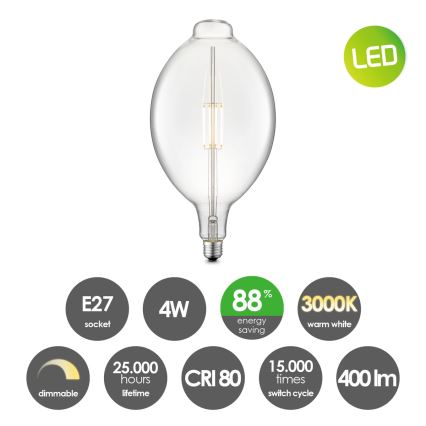 Dimmbares LED-Leuchtmittel VINTAGE EDISON E27/4W/230V 3000K