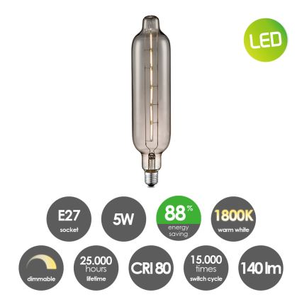 Dimmbares LED-Leuchtmittel VINTAGE EDISON E27/5W/230V 1800K