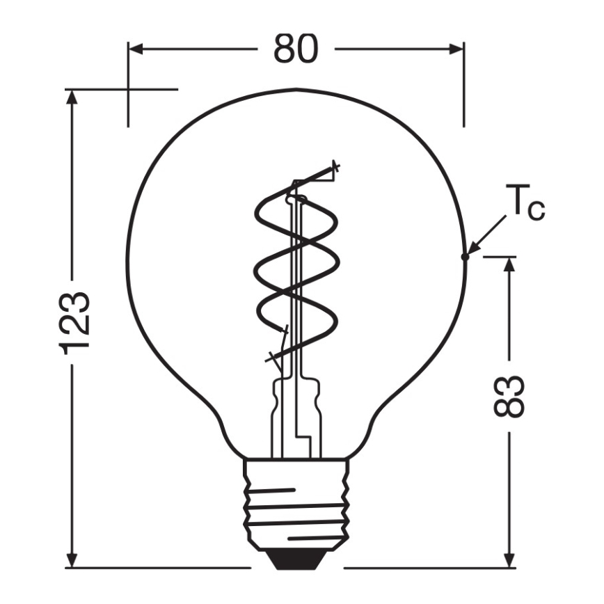 Dimmbares LED-Leuchtmittel VINTAGE FILAMENT E27/4,9W/230V 2200K CRI 90 - Osram