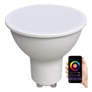 Dimmbares LED-RGBW-Leuchtmittel GU10/4,5W/230V 2700-6500K Wi-Fi Tuya
