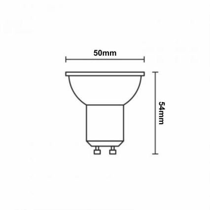 Dimmbares LED-RGBW-Leuchtmittel GU10/4,5W/230V 2700-6500K Wi-Fi Tuya