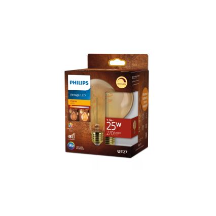 Dimmbares LED-Vintage-Leuchtmittel Philips G95 E27/3,1W/230V 1800K