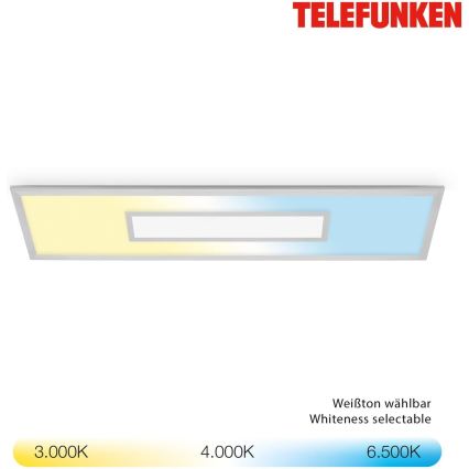 LED RGBW dimmbares Panel LED/20W/230V 3000-6500K 25x100 cm silber + Fernbedienung