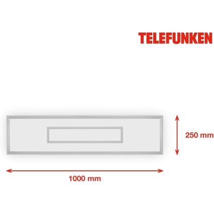 LED RGBW dimmbares Panel LED/20W/230V 3000-6500K 25x100 cm silber + Fernbedienung