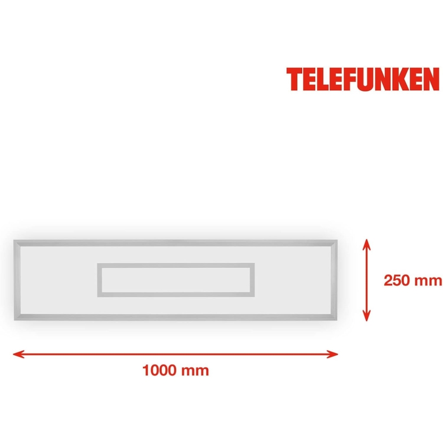 LED RGBW dimmbares Panel LED/20W/230V 3000-6500K 25x100 cm silber + Fernbedienung