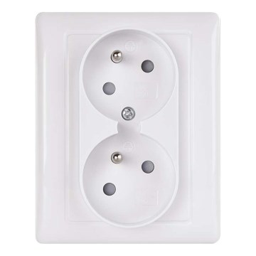 Doppel-Haushaltssteckdose FRENCH 250V/16A