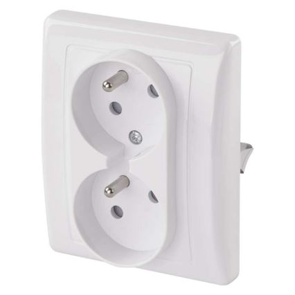 Doppel-Haushaltssteckdose FRENCH 250V/16A