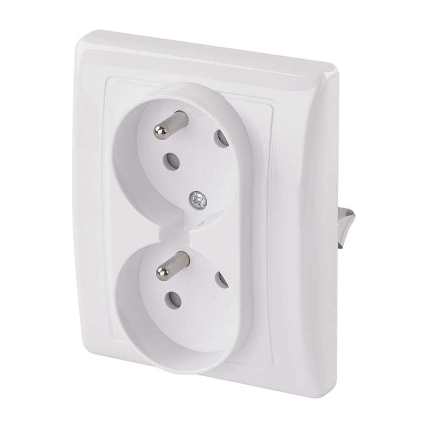 Doppel-Haushaltssteckdose FRENCH 250V/16A